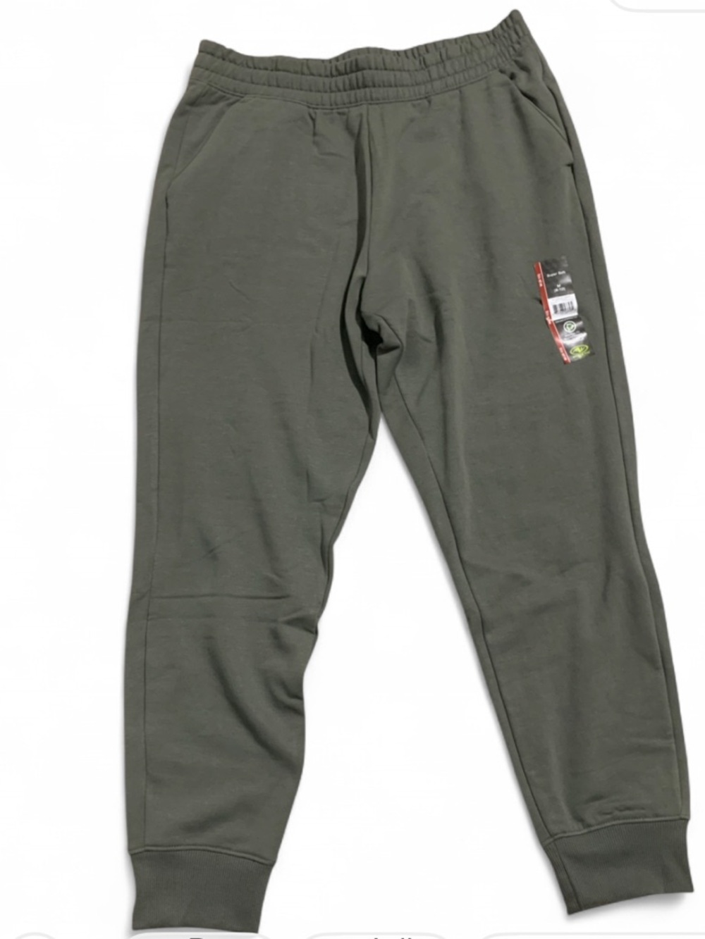 Athletic Works Olive Green Elastic Waist Joggers - Picture 3 of 3